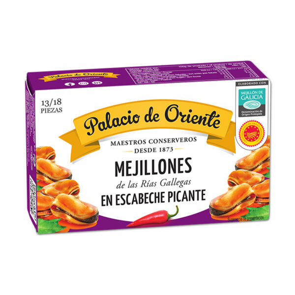 Mejillones en escabeche picante