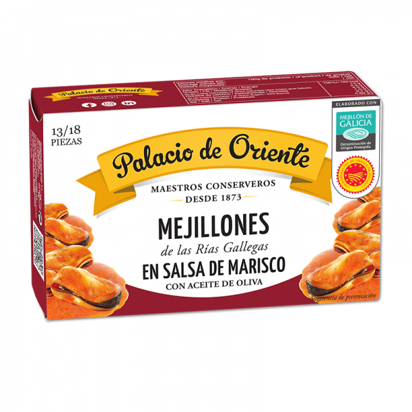 Mejillones en salsa de marisco 13-18