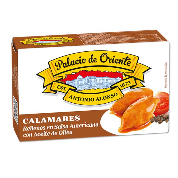 Calamares Rellenos en Salsa Americana con Aceite de Oliva 111g