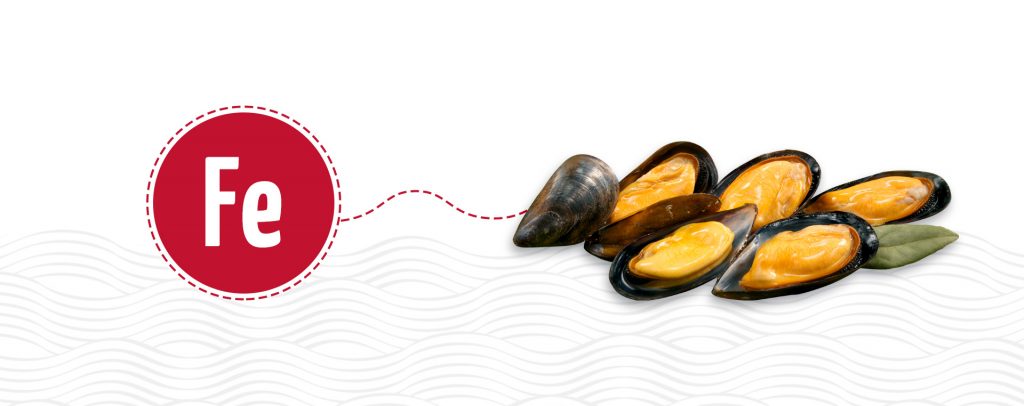 Los mejillones son un alimento con un alto contenido en hierro