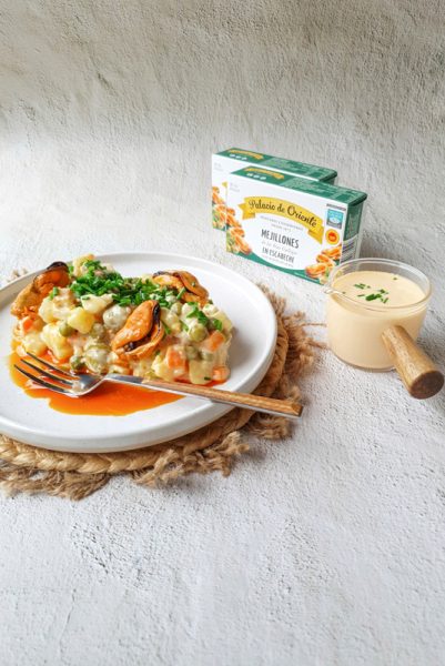 Ensaladilla con mejillones en escabeche